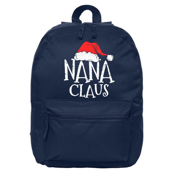 Retro Nana Claus Gift Funny Christmas Santa Costume Grandma 16 in Basic Backpack