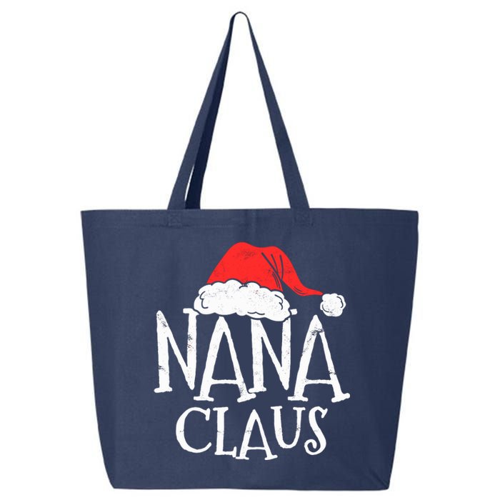 Retro Nana Claus Gift Funny Christmas Santa Costume Grandma 25L Jumbo Tote