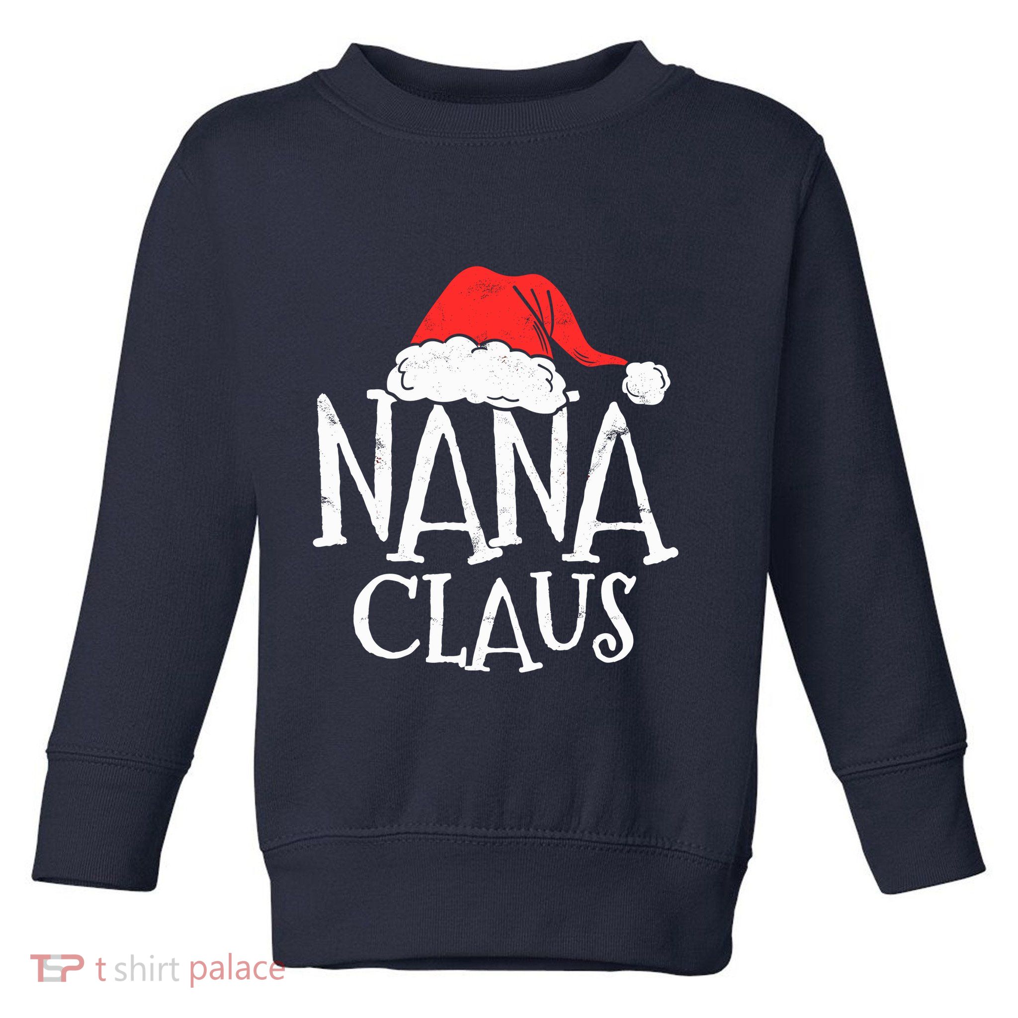 Retro Nana Claus Gift Funny Christmas Santa Costume Grandma Toddler Sweatshirt