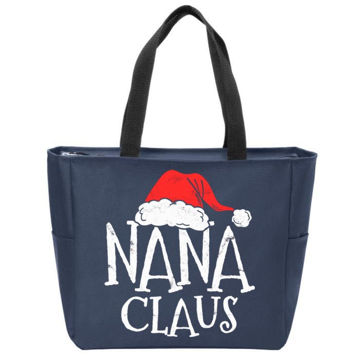 Retro Nana Claus Gift Funny Christmas Santa Costume Grandma Zip Tote Bag