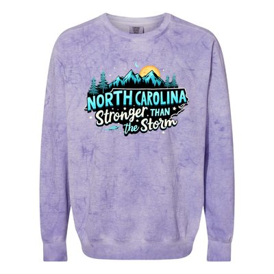 Retro North Carolina Strong Together Pray For North Carolina Colorblast Crewneck Sweatshirt