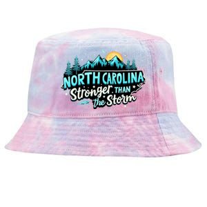 Retro North Carolina Strong Together Pray For North Carolina Tie-Dyed Bucket Hat