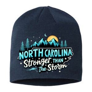 Retro North Carolina Strong Together Pray For North Carolina Sustainable Beanie