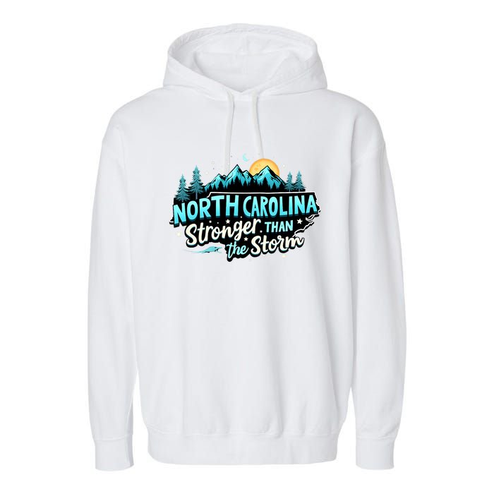 Retro North Carolina Strong Together Pray For North Carolina Garment-Dyed Fleece Hoodie