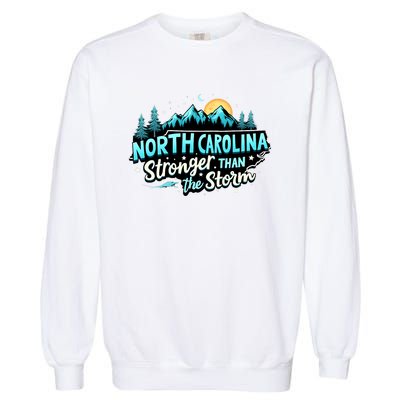 Retro North Carolina Strong Together Pray For North Carolina Garment-Dyed Sweatshirt