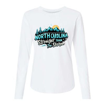 Retro North Carolina Strong Together Pray For North Carolina Womens Cotton Relaxed Long Sleeve T-Shirt