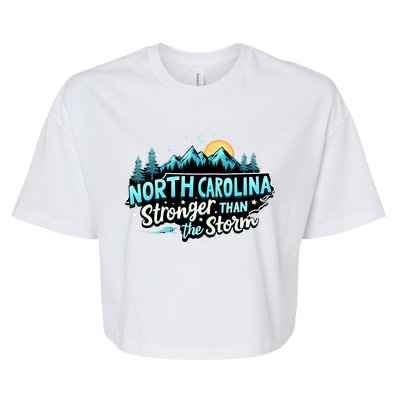 Retro North Carolina Strong Together Pray For North Carolina Bella+Canvas Jersey Crop Tee