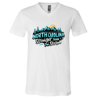 Retro North Carolina Strong Together Pray For North Carolina V-Neck T-Shirt