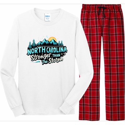 Retro North Carolina Strong Together Pray For North Carolina Long Sleeve Pajama Set