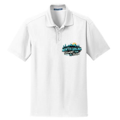 Retro North Carolina Strong Together Pray For North Carolina Dry Zone Grid Polo