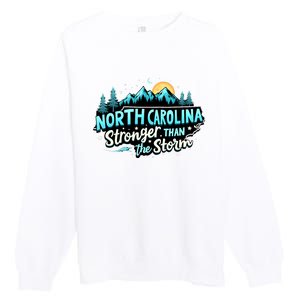 Retro North Carolina Strong Together Pray For North Carolina Premium Crewneck Sweatshirt