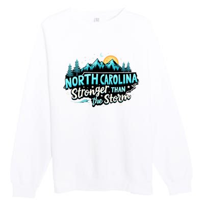 Retro North Carolina Strong Together Pray For North Carolina Premium Crewneck Sweatshirt