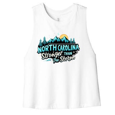 Retro North Carolina Strong Together Pray For North Carolina Women's Racerback Cropped Tank