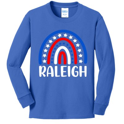 Raleigh North Carolina Gift I Love Raleigh Usa Gift Kids Long Sleeve Shirt