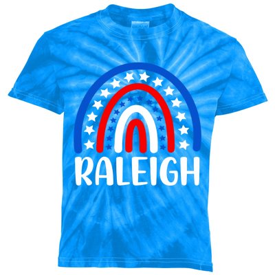 Raleigh North Carolina Gift I Love Raleigh Usa Gift Kids Tie-Dye T-Shirt