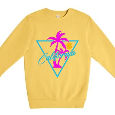 Retro Neon California Graphic Premium Crewneck Sweatshirt