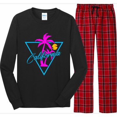 Retro Neon California Graphic Long Sleeve Pajama Set