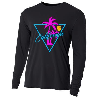 Retro Neon California Graphic Cooling Performance Long Sleeve Crew