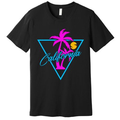 Retro Neon California Graphic Premium T-Shirt