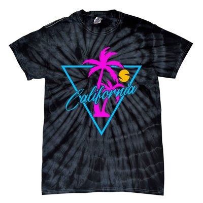 Retro Neon California Graphic Tie-Dye T-Shirt