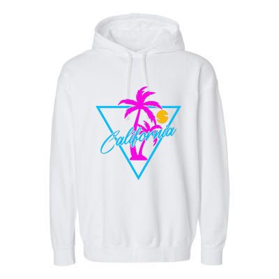 Retro Neon California Graphic Garment-Dyed Fleece Hoodie