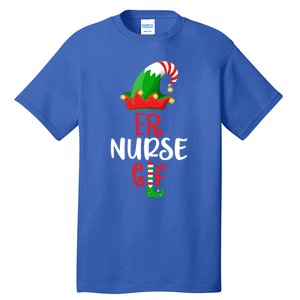 Rn Nursing Christmas Er Icu Picu Elf Nurse Xmas Gift Tall T-Shirt