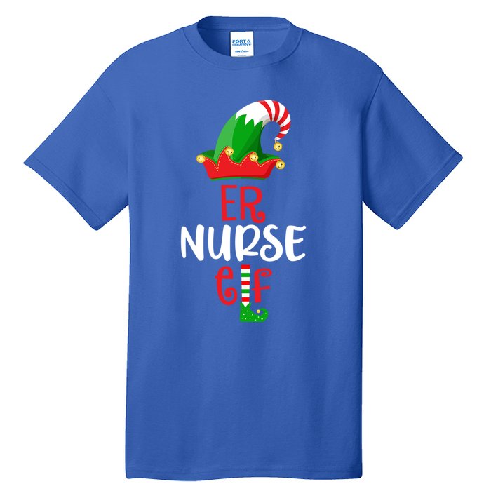 Rn Nursing Christmas Er Icu Picu Elf Nurse Xmas Gift Tall T-Shirt