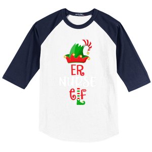 Rn Nursing Christmas Er Icu Picu Elf Nurse Xmas Gift Baseball Sleeve Shirt