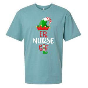 Rn Nursing Christmas Er Icu Picu Elf Nurse Xmas Gift Sueded Cloud Jersey T-Shirt