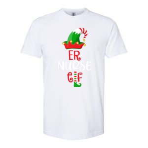 Rn Nursing Christmas Er Icu Picu Elf Nurse Xmas Gift Softstyle CVC T-Shirt