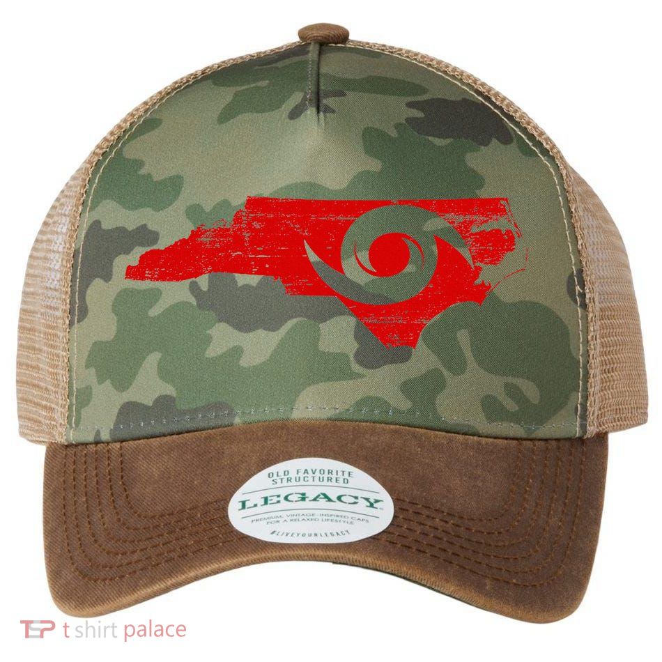 Red North Carolina Eye Of The Hurricane Legacy Tie Dye Trucker Hat