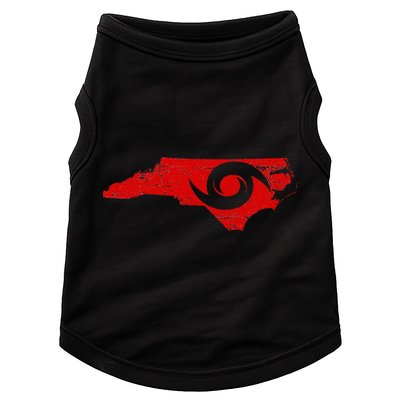 Red North Carolina Eye Of The Hurricane Doggie Tank