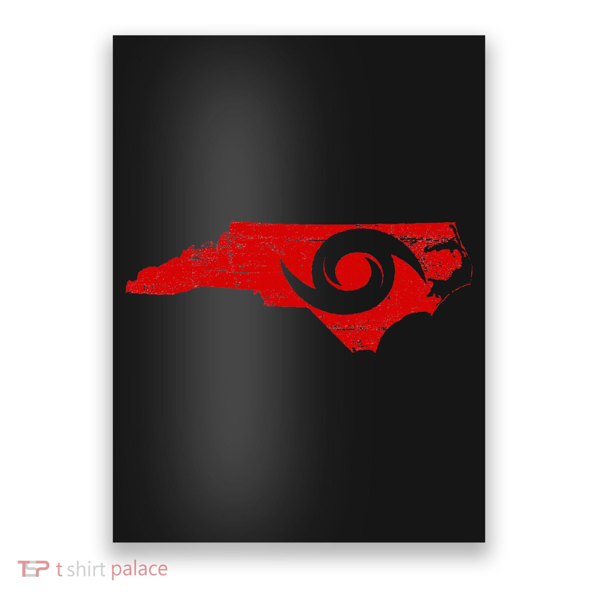 Red North Carolina Eye Of The Hurricane Poster