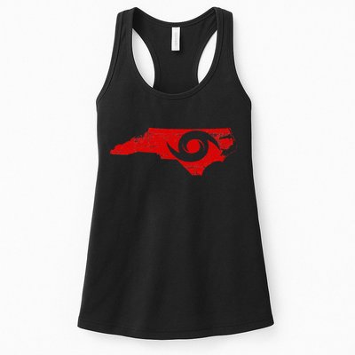 Red North Carolina Eye Of The Hurricane Womens Tank Top
