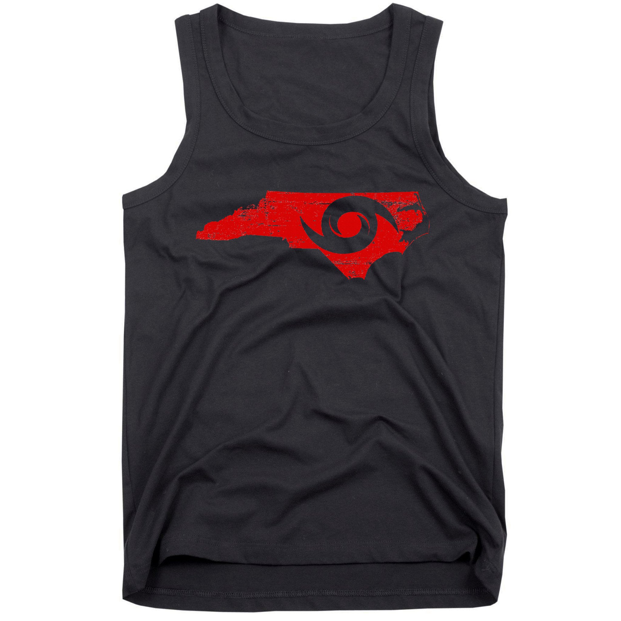 Red North Carolina Eye Of The Hurricane Tank Top
