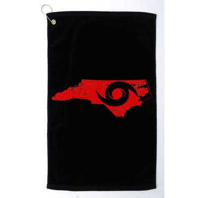 Red North Carolina Eye Of The Hurricane Golf Towel
