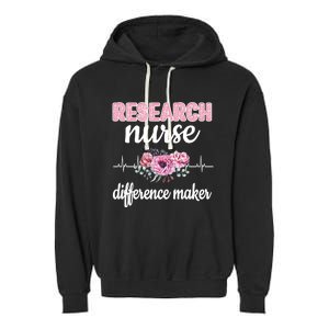 Research Nurse Difference Maker Clinical Research Nursing Cool Gift Garment-Dyed Fleece Hoodie