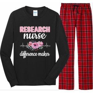 Research Nurse Difference Maker Clinical Research Nursing Cool Gift Long Sleeve Pajama Set