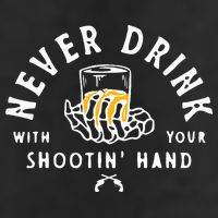Retro Never Drink With Your Shooting Hand Cowboy Western Gun Adult Drive Performance Visor