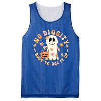 Retro No Diggity Bout To Bag It Up Cute Ghost Halloween Mesh Reversible Basketball Jersey Tank