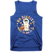 Retro No Diggity Bout To Bag It Up Cute Ghost Halloween Tank Top