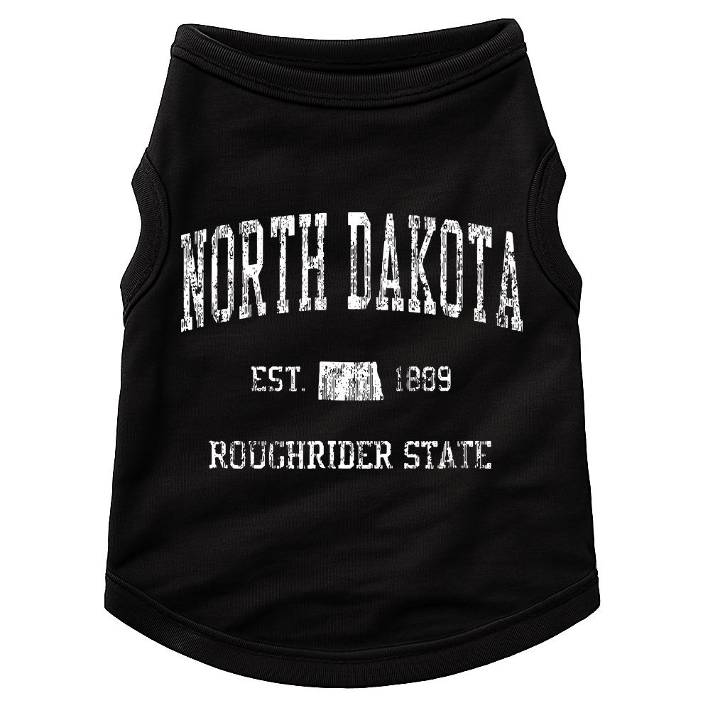 Retro North Dakota T Vintage Sports Design Doggie Tank