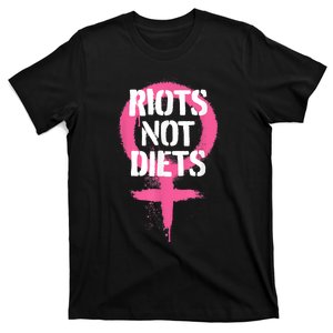 Riots Not Diets Feminist Punk Graphic T-Shirt