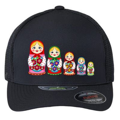 Russian Nesting Dolls Matryoshka Flexfit Unipanel Trucker Cap