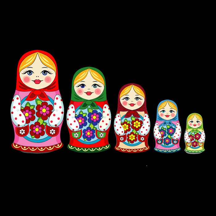 Russian Nesting Dolls Matryoshka Tall T-Shirt