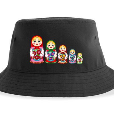 Russian Nesting Dolls Matryoshka Sustainable Bucket Hat