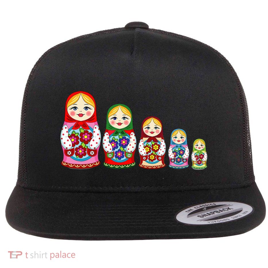 Russian Nesting Dolls Matryoshka Flatbill Hat