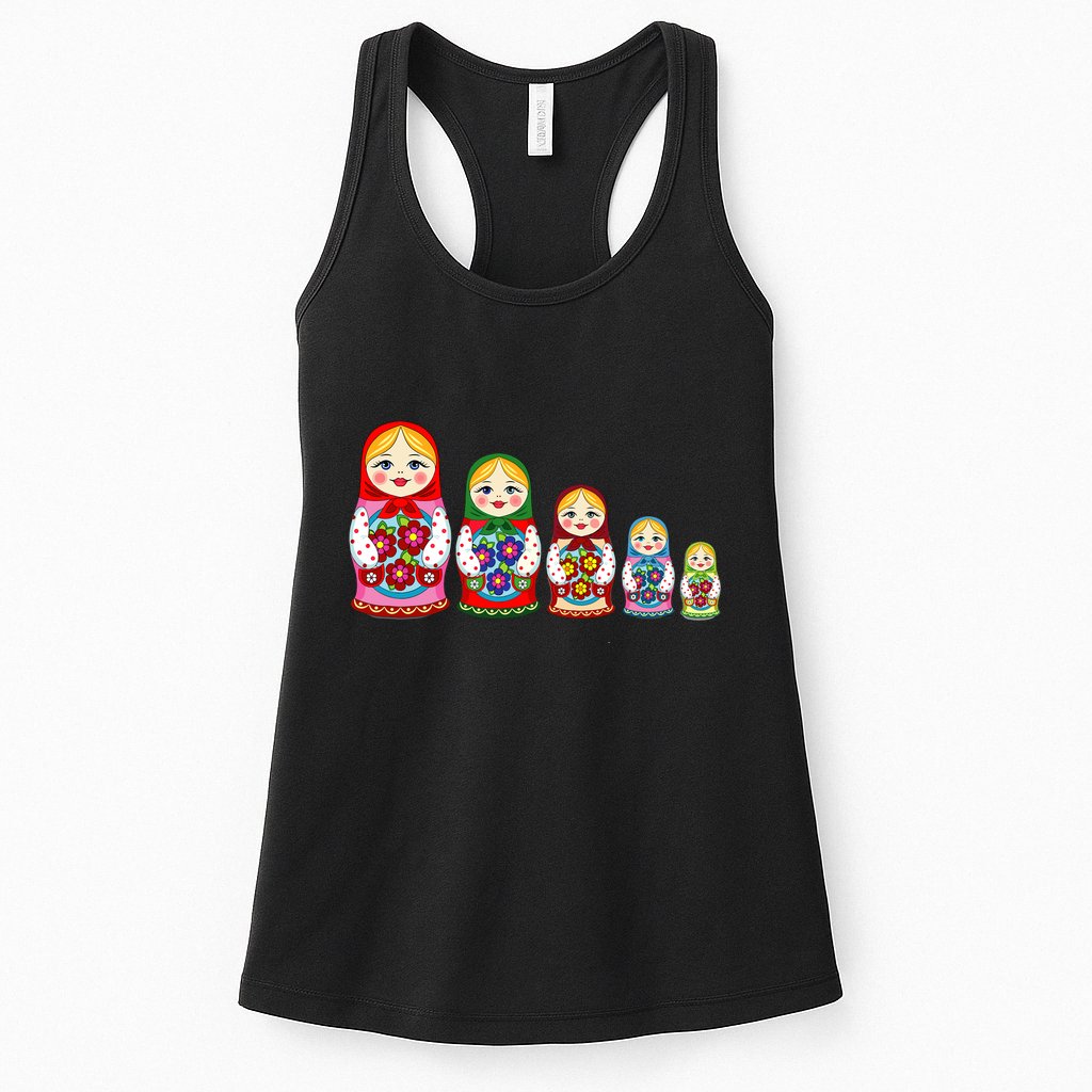 Russian Nesting Dolls Matryoshka Womens Tank Top