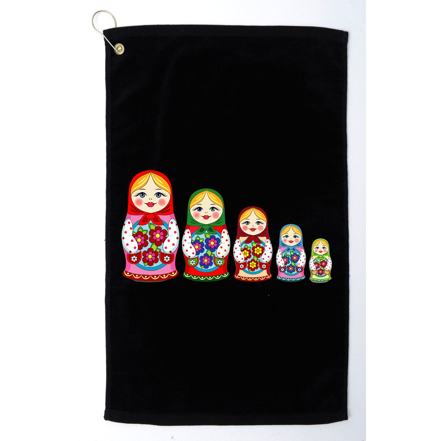 Russian Nesting Dolls Matryoshka Golf Towel