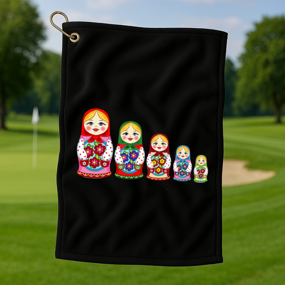Russian Nesting Dolls Matryoshka Golf Towel
